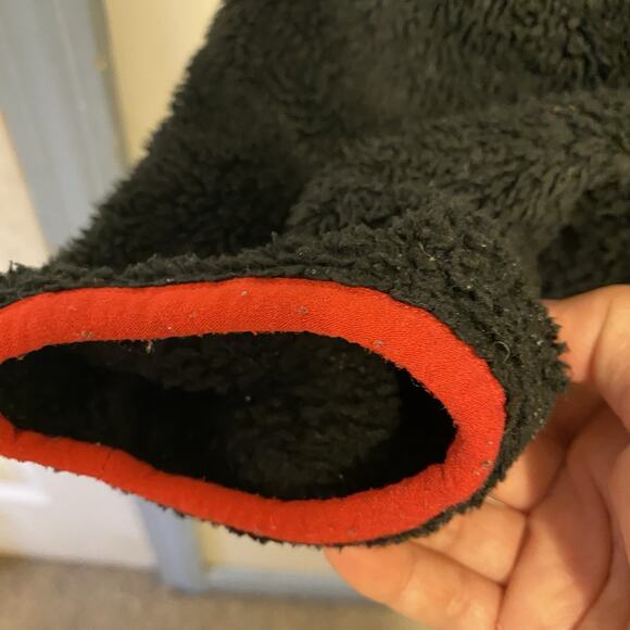 Michael Kors Jacket Men M Black Fleece Teddy Full Zip Mixed Media Elastic Waist - Picture 9 of 13